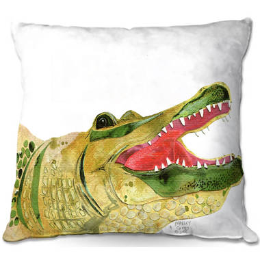 Alligator throw outlet pillow